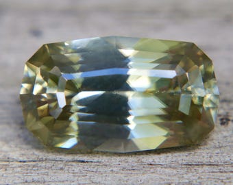 Natural Olive Green Chrysoberyl 7.49ct Ceylon, Modified Radiant Cut VVS, Untreated Rare Loose Collector Gemstone