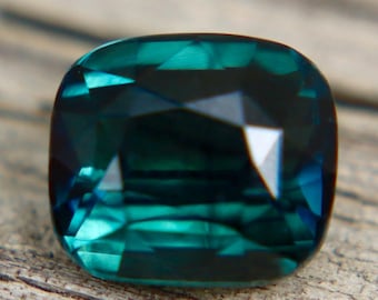 Natural Teal Madagascar Sapphire 2.12 ct Cushion Cut, Unheated Blue Green Loose Sapphire for Ring Pendant or Fine Jewelry