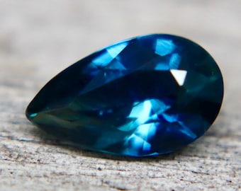 Natural Blue Green Parti Sapphire 0.91ct Madagascar Pear Cut VS | Bi-Color Loose Sapphire for Engagement Ring | Authentic Gemstone