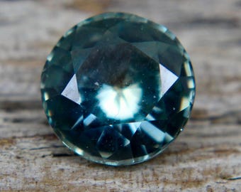 Natural Green  Sapphire | Round Cut | 5.60 mm | 0.86 Carat | Loose Parti Sapphire | Ceylon Sapphire | Engagement Rings