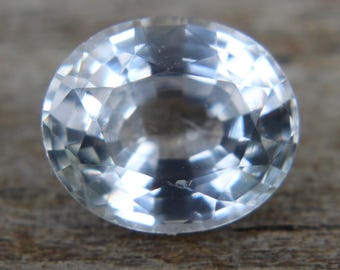 Natural White Sapphire | Oval Cut | 6.78x5.72 mm | Colourless Sapphire | Engagement Rings  Wedding Bands | Crystals | Stones | Jewellery