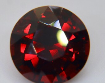 Natural Ceylon Garnet 9.59 ct Round Cut, Untreated Deep Red Loose Gemstone, Sri Lanka Garnet for Statement Ring Pendant