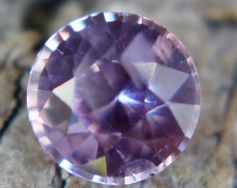 Natural Pale Pink Sapphire | Round Cut | 2.26 Carat |  7.72 mm | Eye Clean | Ceylon Sapphire Gemstones Crystals | Natural Gemstones |