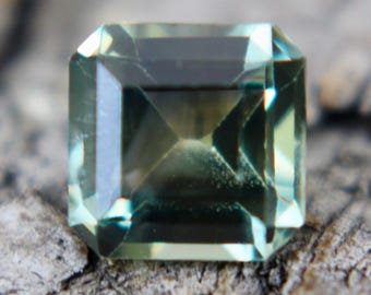Natural Parti Sapphire | Asscher Cut | 5.75 mm | 1.32 Carat |  Unheated Untreated Sapphire | Unset Sapphire | Stone | Jewellery