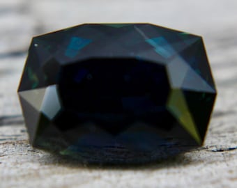 Australian Blue Green Sapphire | Cushion Cut | 10x7.00 mm | 3.90 Carat Engagement Ring | Wedding Band | Birthday Gifts | natural Gemstone