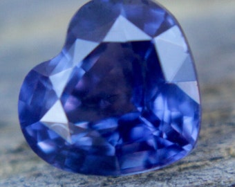 Natural Blue Purple Colour Change Sapphire | Heart Cut 1.05 Carat 6.30X5.70 mm | Natural Gemstone | Ceylon Blue Sapphire