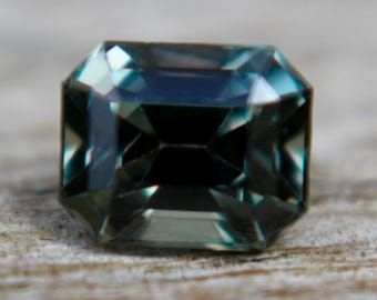 Natural Green Sapphire | Emerald Cut | 6.43x5.24 mm | 1.42 Carat | Loose Corundum | Unset Sapphire | Engagement Rings | Sapphire Ring