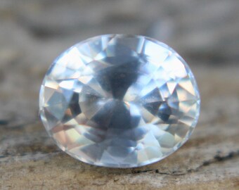 Natural White Sapphire | Oval Cut | 6.34x5.32 mm | Colourless Sapphire | Untreated Sapphire | VVS | Loose Corundum | Engagement Rings