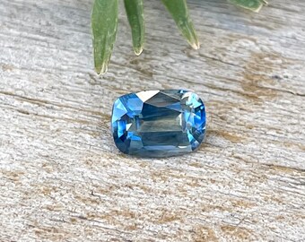 Natural Peacock Blue Sapphire | Cushion Cut | 6.13x4.47 mm | 0.77 Carat | LOOSE SAPPHIRE | Engagement Rings | Wedding Bands | Rings