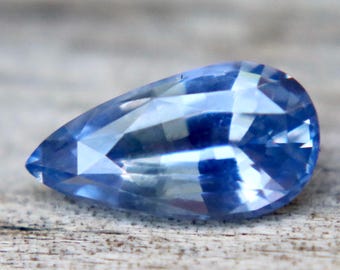 Natural Blue Sapphire 0.97 Ct Unheated Pear Cut Ceylon Loose Sapphire Gemstone for Engagement Ring Jewelry