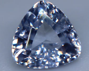 Natural White Sapphire: 1.00 Carat Trillion Cut Loose Gemstone