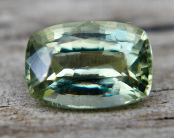 Natural Green Sapphire | Cushion Cut | 0.76 Carat | 6.04x4.19 mm | Unheated Sapphire | Engagement Rings | Jewellery | Loose Stones