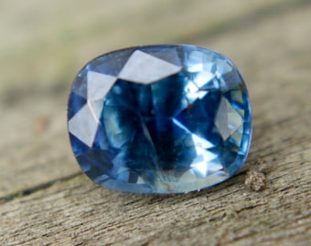 Natural Blue Sapphire | Cushion Cut | 6.40x5.27mm | Loose Blue Sapphire | Earth Sourced Gemstones | Natural Gemstones | Unheated Gemstone