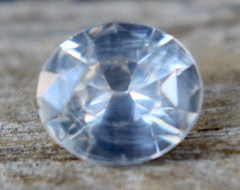 Natural White Sapphire | Oval Cut | 6.51x5.61 mm | Engagement Rings | Jewellery