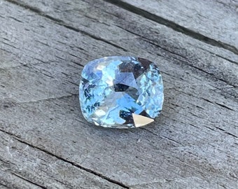 Natural White Sapphire With Slight Blue | Cushion Cut | 1.10 Carat | 6.17x5.30 mm | Gemstones | Jewellery GEMSTONES