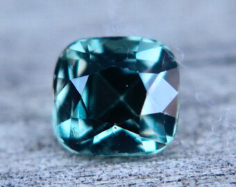 Natural Green Sapphire | Cushion Cut | 5.70x5.38 mm | 1.18 Carat | Loose Gemstones | Unmounted Stones | Unheated Sapphire | Engagement Rings
