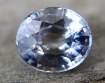 Loose Bi Coloured Sapphire | Oval Cut | 7.70x6.70  mm | 1.76 Carat | Loose Gemstone | Blue White Sapphire Ring | Engagement Ring | Sapphires