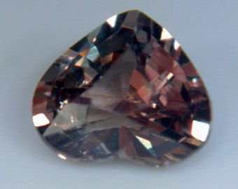 Natural Pinkish Brown Sapphire | Heart Cut | 5.90x5.20 mm | 0.83 Carat | Coloured Sapphire | Engagement Rings | Wedding | Jewellery Making
