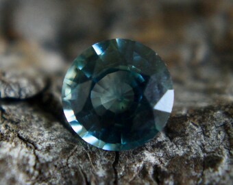 Natural Blue Green Sapphire  | Round Cut | 1 Carat | 6 mm | Loose Gemstones | Natural Sapphire Rings | Natural Gemstones
