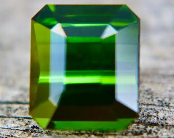 Flawless Natural Green Tourmaline 5.63 Ct Emerald Cut Loose Gemstone | Collector Gem for Bespoke Engagement Ring or Fine Jewelry