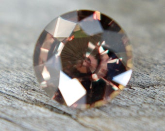 Natural Brown Orange Sapphire | Round Cut | 6.50 mm | 1.19 Carat | Loose Gemstones | Stones | Unheated Sapphire | Engagement Rings