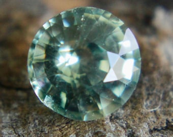 Natural Green Sapphire  | Round Cut | 1.12 Carat | 6.00 mm | Loose Gemstones | Natural Sapphire Rings | Natural Gemstones