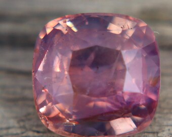 Natural Pink Orange Ceylon Sapphire 2.10 ct Cushion Cut, Unheated Loose Sapphire, Peach Pink Sapphire for Engagement Ring or Pendant