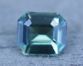 Natural Green Sapphire | Emerald Cut | 0.94 Carat | 5.73x5.00 mm | Unheated | Peacock Sapphire | Natural Green Sapphire | Jeweller