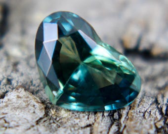Natural Green Sapphire | Loose Green Sapphire Gemstone |  Heart Cut | 1.10 Carat | 7.74x5.21 mm | Gemstone Sapphire | Jewellery Making Stone