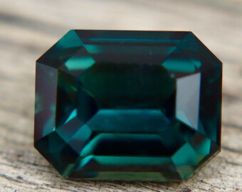 Natural Green Australian Sapphire 3.12 ct Emerald Cut, Unheated Loose Sapphire, VVS Green Sapphire for Ring or Pendant