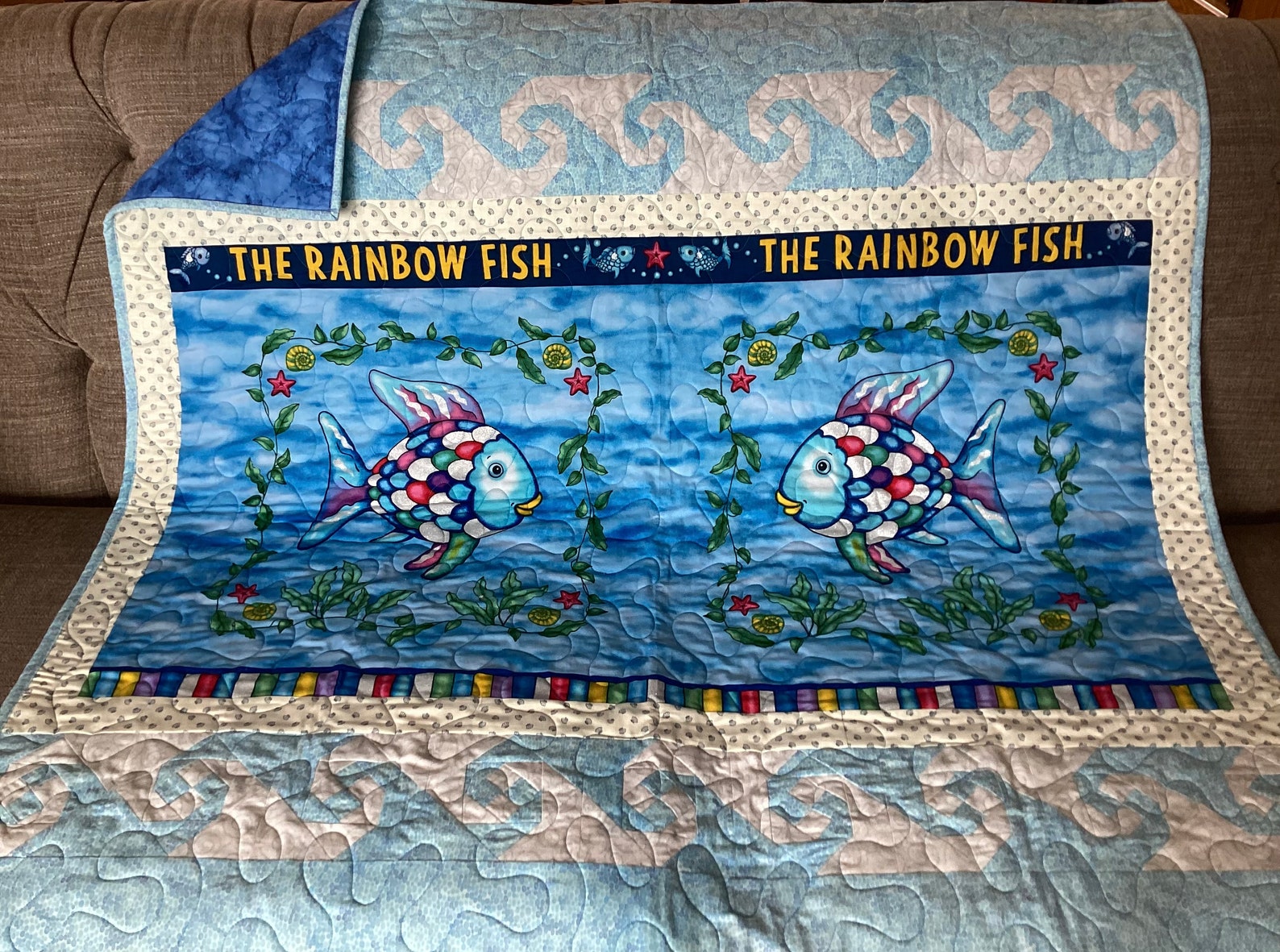 Rainbow Fish Quilt Etsy