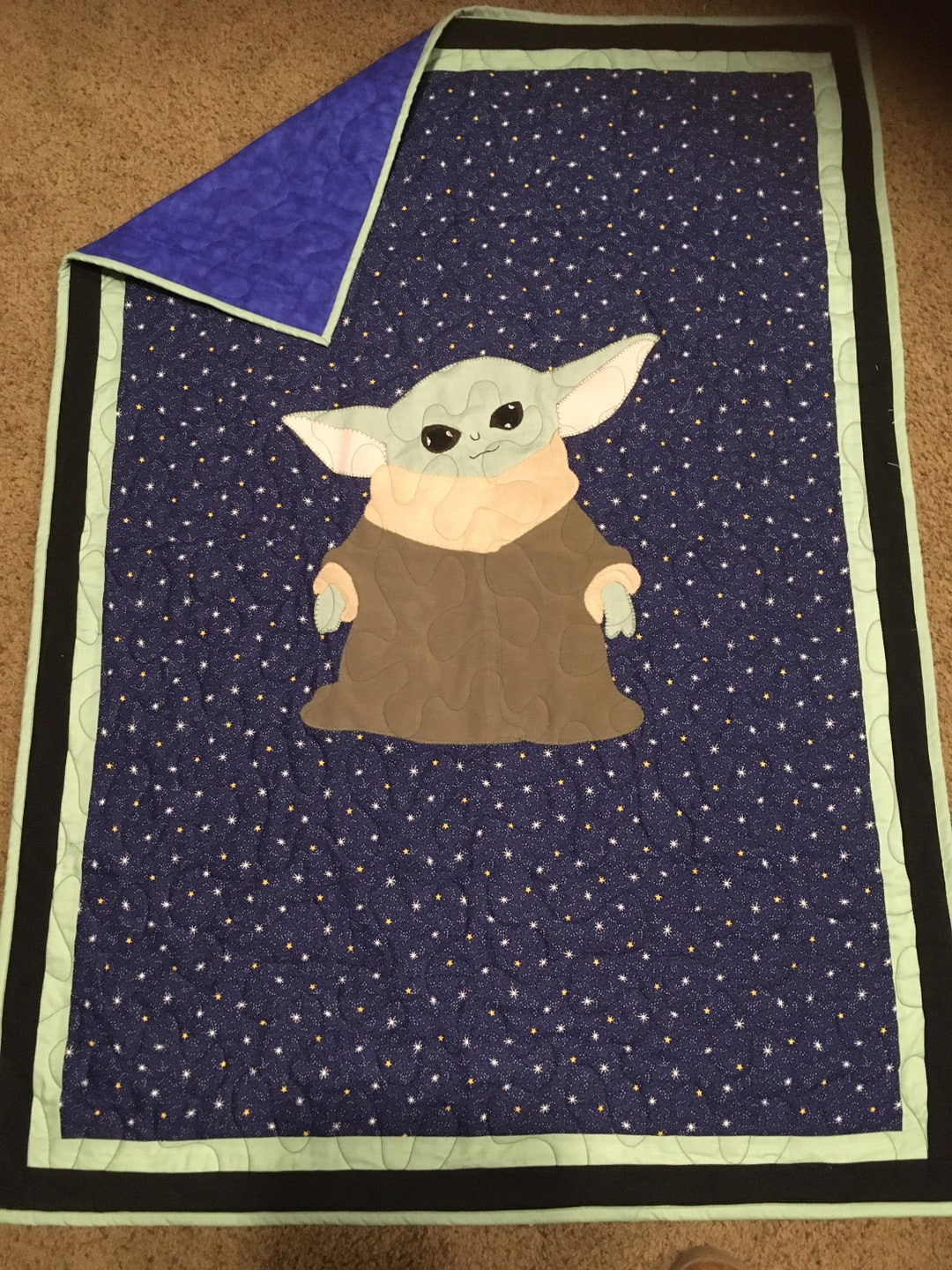 Baby yoda quilt hotsell