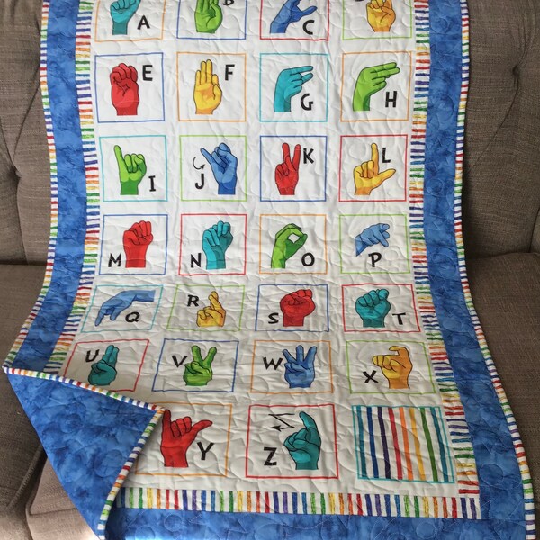 Sign Language Quilt Etsy