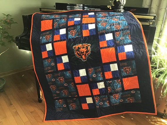 Chicago Bears Quilt Etsy