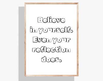 Motivational Bathroom Wall Art | Minimalist, Modern Decor Print | Digital Download Poster for Home, Spa, Toilet or Restroom