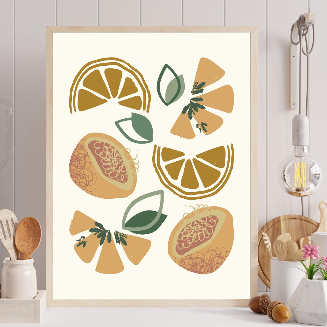 add a touch of nature to your kitchen with citrus... Citrus Kitchen Wall Art, Printable Digital Posters for Home or Dining ...