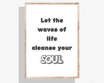 Motivational Bathroom Poster Print | Funny, Minimalist, Modern Bathroom Decor | Digital Download for Home, Toilet, Spa or Guest Bath