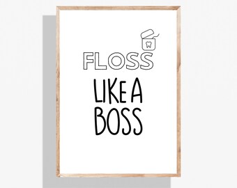 Funny Bathroom Wall Art | Motivational, Clean, Minimalist Bathroom Decor | Digital Download Poster for Home, Spa or Restroom