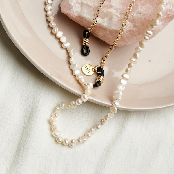 Pearl Glasses Chain |  Lunettes de soleil Bracelet en or avec perles | Chaînes de lunettes de soleil