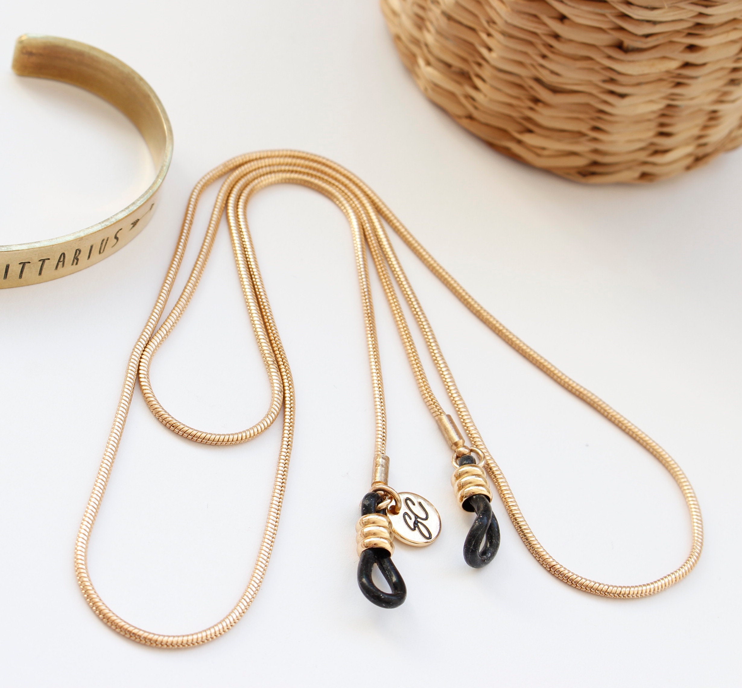 Eye Glass Chain | Sunglass Strap handmade of Gold Plated | Gold Jewel…