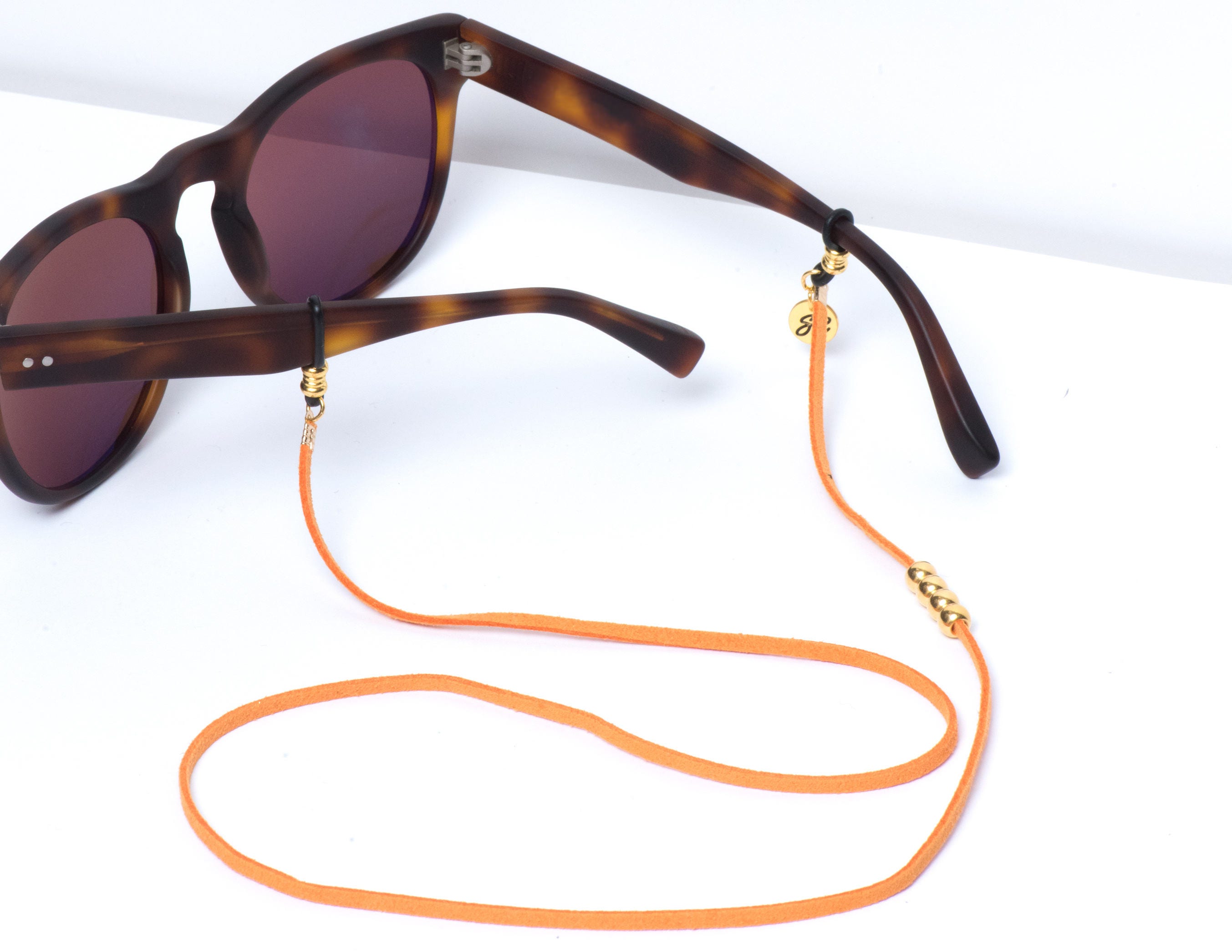 Sunglass Strap Glasses Strap in Suede leather in blue black Etsy