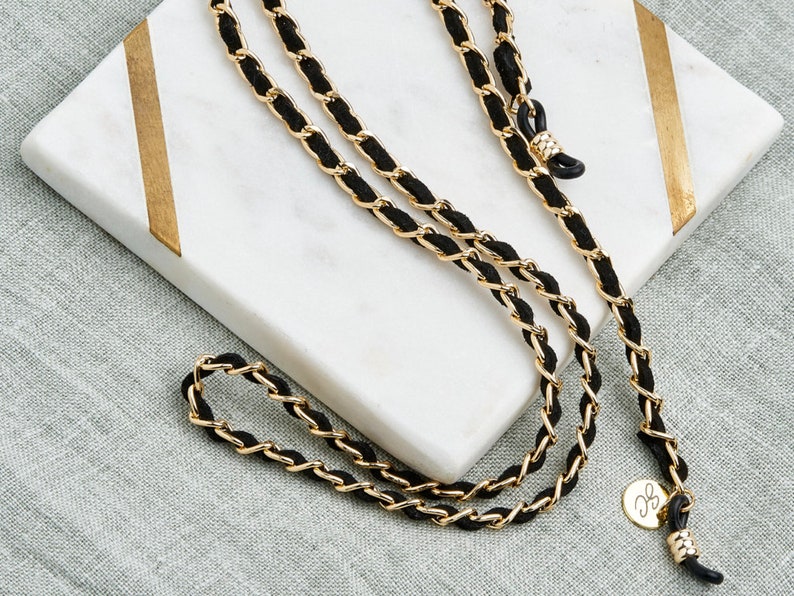 Sunglass Strap Sunglasses Strap Glasses Strap in Black-Gold rope