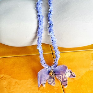 Eye glass strap Glasses chain SUNNY handmade of braided cotton purple coloured Jewelry image 3