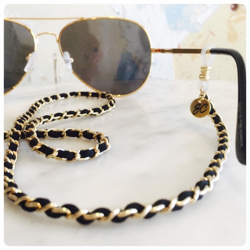 Sunglass Strap Sunglasses Strap Glasses Strap in Black-Gold rope
