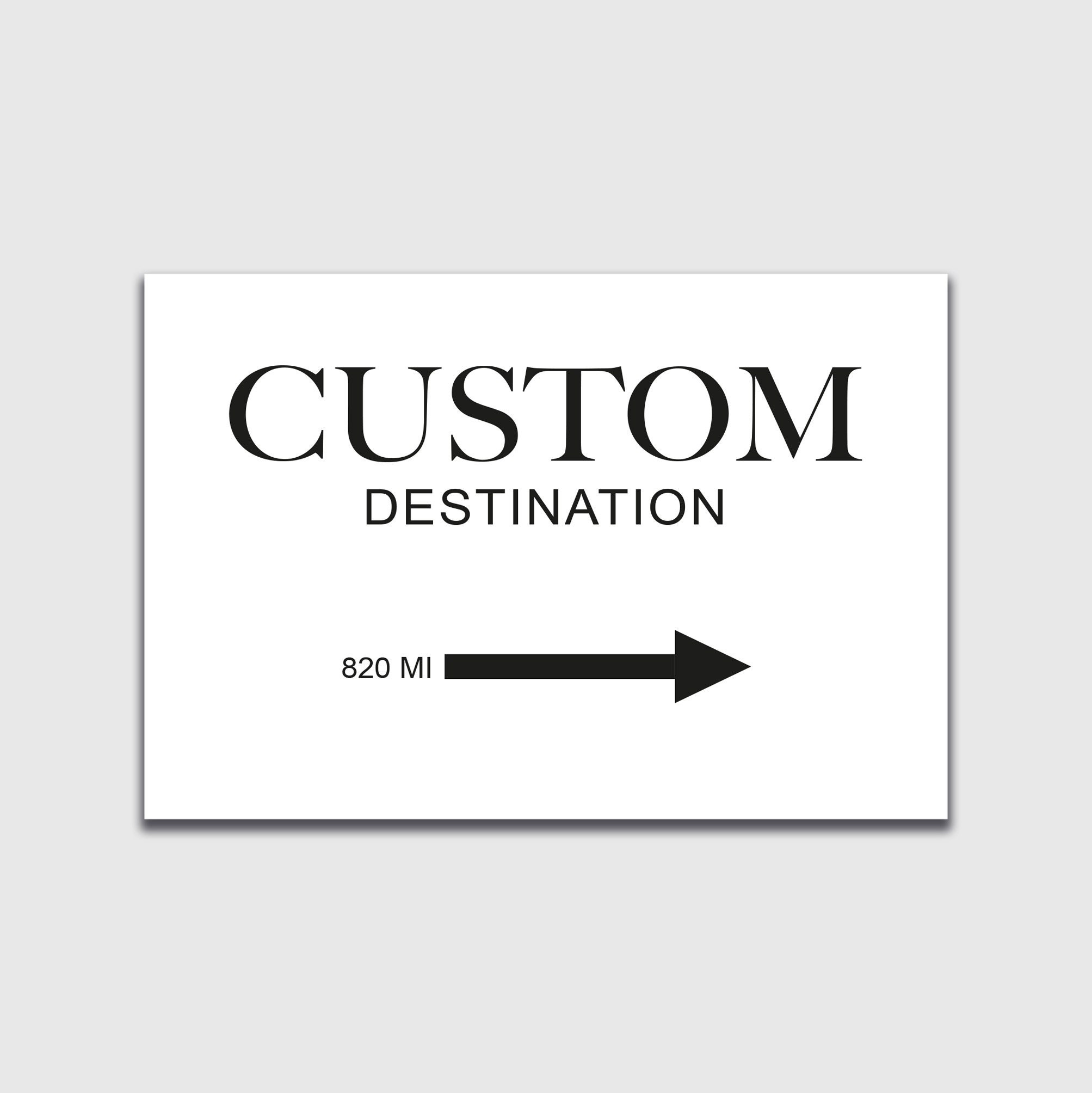 Custom Destination Sign Wall Art Print Personalised Etsy