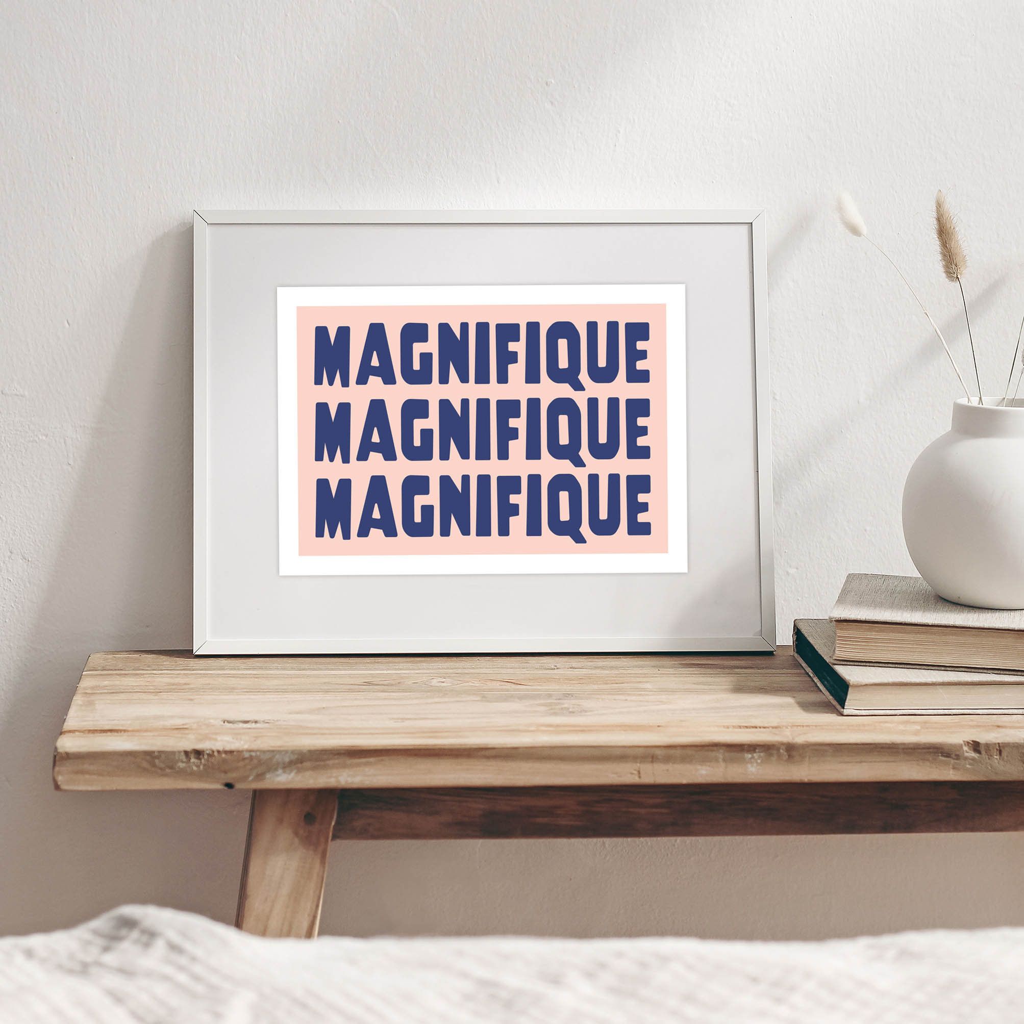 French Print Magnifique French Word Art Fun Typography Etsy