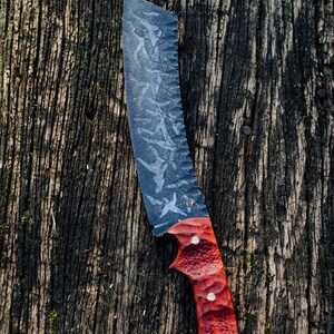 Hand Forged Machete, Bowie, Bushcraft, High Carbon Steel Camping Knife