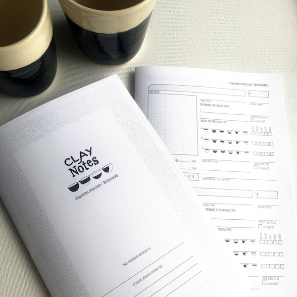 Pottery ClayNotes Print-at-Home Booklet | Record your ceramics & pottery process from greenware to