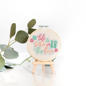 Life is Better in Flip Flops Strand Kunst Kreuzstich Muster - PDF Digital Download