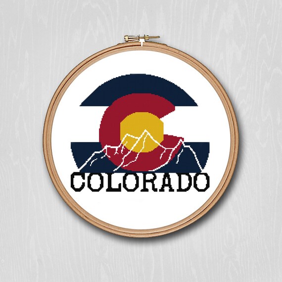 Colorado Flag Cross Stitch Kit Colorado Flag Cross Stitch Kit